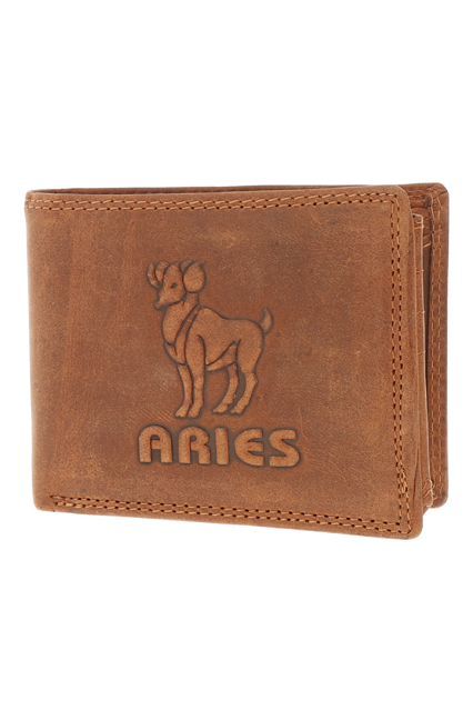 Aries Zodiac Sign Men's Hunter Wallet