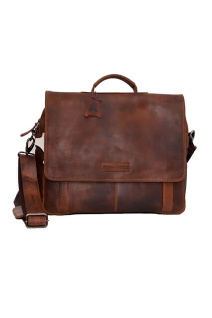 80115- Men's Leather Laptop Bag