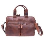 80115- Men's Leather Laptop Bag