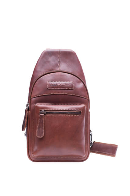 Men's LeatherCrossbody Backpack