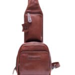 Men's Leather Crossbody Backpack