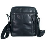 8004-Black Leather Backpack