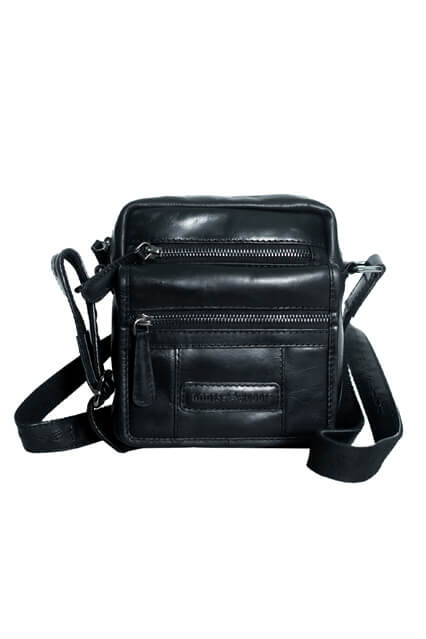 80136-Black Leather Sling Bag