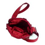 9116- Red Leather Crossbody Bag